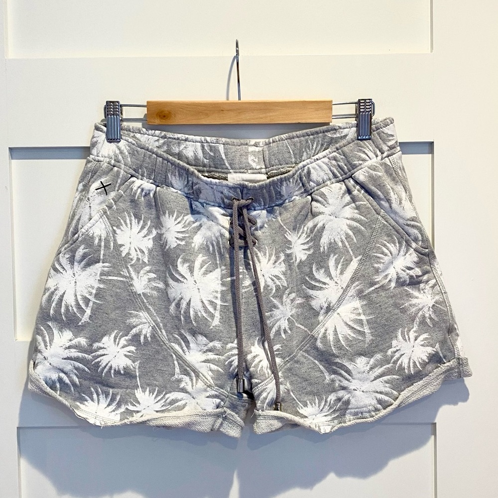 FIRST BASE Palm Print Sweat Shorts Size 2